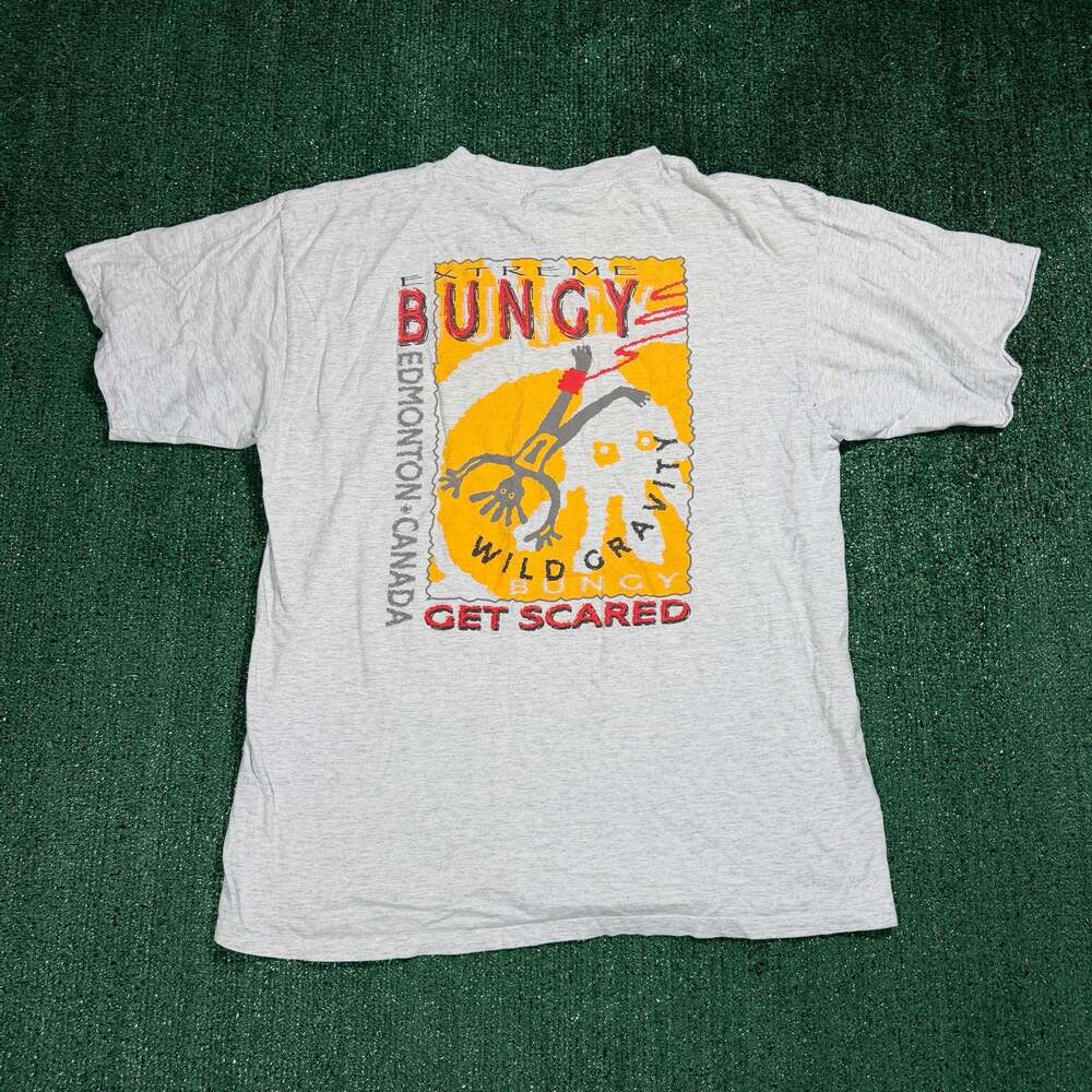Vintage 90s Wild Gravity Xtreme Bungy Edmonton Canada T-Shirt XL